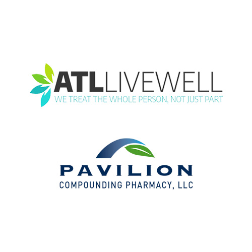 ATLLiveWell and Pavilion Compounding Pharmacy logos
